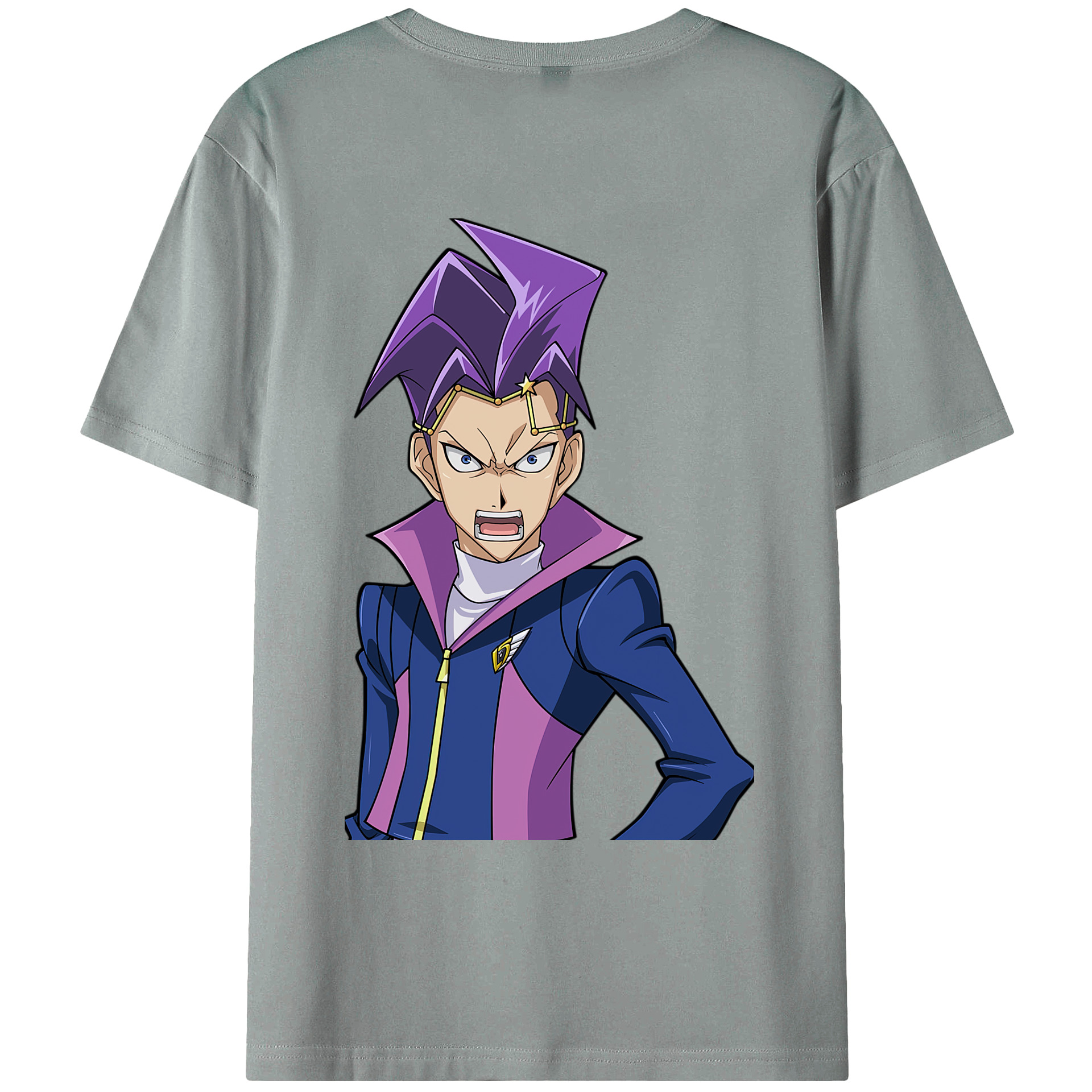 （画像用） 遊☆戯☆王 Yu-Gi-Oh! 綿100％ メンズ半袖Tシャツ（バックプリント） 通気性